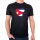 Herren T-Shirt Kuba Flagge Herz