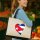 Jutetasche Kuba Flagge Herz 21 Liter Black