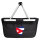 Einkaufskorb faltbar Kuba Flagge Herz 20 Liter Black