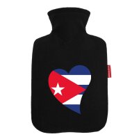 W&auml;rmflasche Kuba Flagge Herz