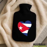 W&auml;rmflasche Kuba Flagge Herz