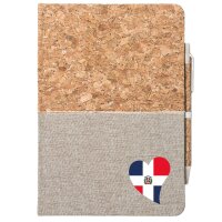 Notizbuch A5 Dominikanische Republik Flagge Herz 80 Blatt...