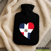 W&auml;rmflasche Dominikanische Republik Flagge Herz
