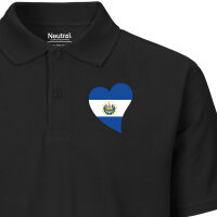 Damen Polo Shirt El Salvador Flagge Herz