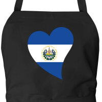 Sch&uuml;rze El Salvador Flagge Herz