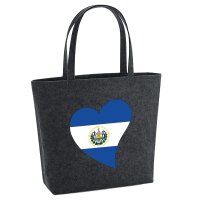 Filzshopper El Salvador Flagge Herz, 22 Liter