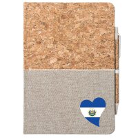 Notizbuch A5 El Salvador Flagge Herz 80 Blatt inkl....