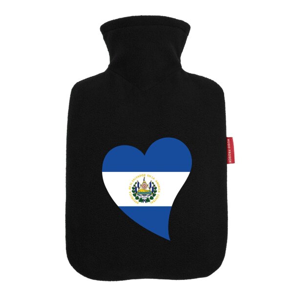 Wärmflasche El Salvador Flagge Herz