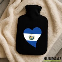 W&auml;rmflasche El Salvador Flagge Herz