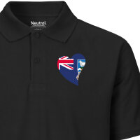 Damen Polo Shirt Falklandinseln Flagge Herz