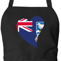 Sch&uuml;rze Falklandinseln Flagge Herz
