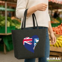 Filzshopper Falklandinseln Flagge Herz, 22 Liter