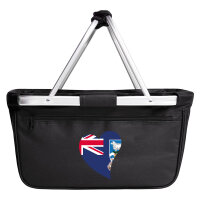 Einkaufskorb faltbar Falklandinseln Flagge Herz 20 Liter...