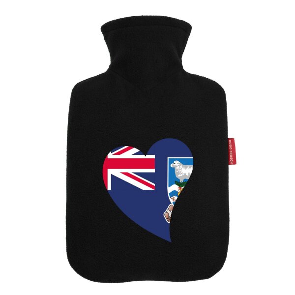 Wärmflasche Falklandinseln Flagge Herz