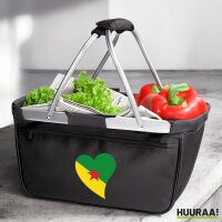 Einkaufskorb faltbar Franz&ouml;sisch-Guayana Flagge...