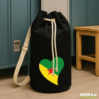 Seesack Franz&ouml;sisch-Guayana Flagge Herz 20 Liter...