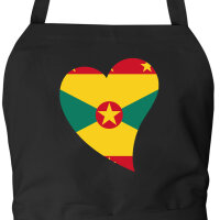 Sch&uuml;rze Grenada Flagge Herz