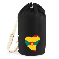 Seesack Grenada Flagge Herz 20 Liter Black