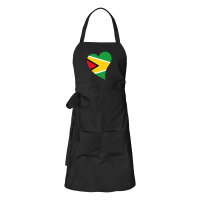 Sch&uuml;rze Guyana Flagge Herz