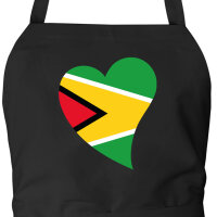 Sch&uuml;rze Guyana Flagge Herz
