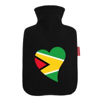 W&auml;rmflasche Guyana Flagge Herz