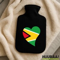 W&auml;rmflasche Guyana Flagge Herz