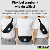 Bauchtasche Honduras Flagge Herz 2,5 Liter Black