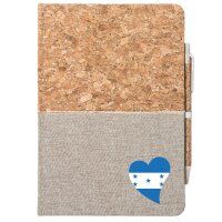 Notizbuch A5 Honduras Flagge Herz 80 Blatt inkl....