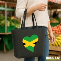 Filzshopper Jamaika Flagge Herz, 22 Liter