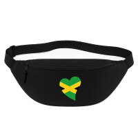 Bauchtasche Jamaika Flagge Herz 2,5 Liter Black