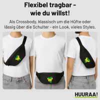 Bauchtasche Jamaika Flagge Herz 2,5 Liter Black