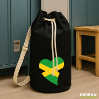 Seesack Jamaika Flagge Herz 20 Liter Black