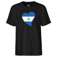 Herren T-Shirt Nicaragua Flagge Herz