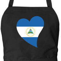 Sch&uuml;rze Nicaragua Flagge Herz