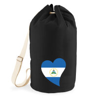 Seesack Nicaragua Flagge Herz 20 Liter Black