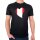 Herren T-Shirt Peru Flagge Herz