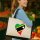Jutetasche St. Kitts und Nevis Flagge Herz 21 Liter Black