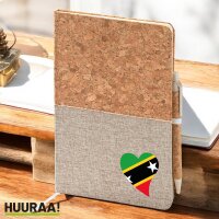Notizbuch A5 St. Kitts und Nevis Flagge Herz 80 Blatt...