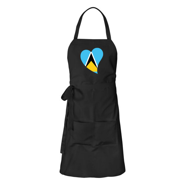 Schürze St. Lucia Flagge Herz