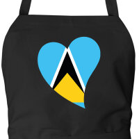 Sch&uuml;rze St. Lucia Flagge Herz
