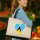 Jutetasche St. Lucia Flagge Herz 21 Liter Black