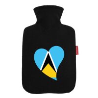 W&auml;rmflasche St. Lucia Flagge Herz