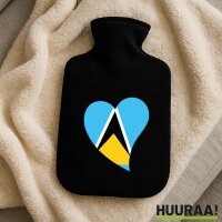 W&auml;rmflasche St. Lucia Flagge Herz