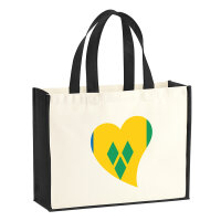 Jutetasche St. Vincent und die Grenadinen Flagge Herz 21...