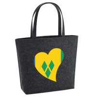Filzshopper St. Vincent und die Grenadinen Flagge Herz,...