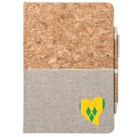 Notizbuch A5 St. Vincent und die Grenadinen Flagge Herz...