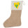 Weihnachtsstrumpf St. Vincent und die Grenadinen Flagge Herz Beige Jute