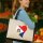 Jutetasche Sint Maarten Flagge Herz 21 Liter Black