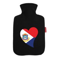 W&auml;rmflasche Sint Maarten Flagge Herz