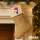 Weihnachtsstrumpf Sint Maarten Flagge Herz Beige Jute